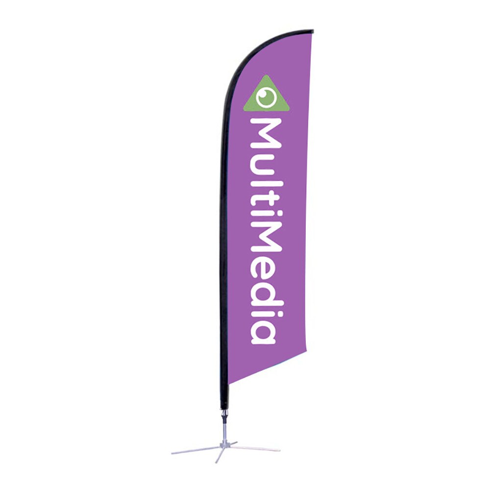7 ft. X-Small Falcon® Flag Spike Base Single-Sided — Double Sided Graphic Only / X Base